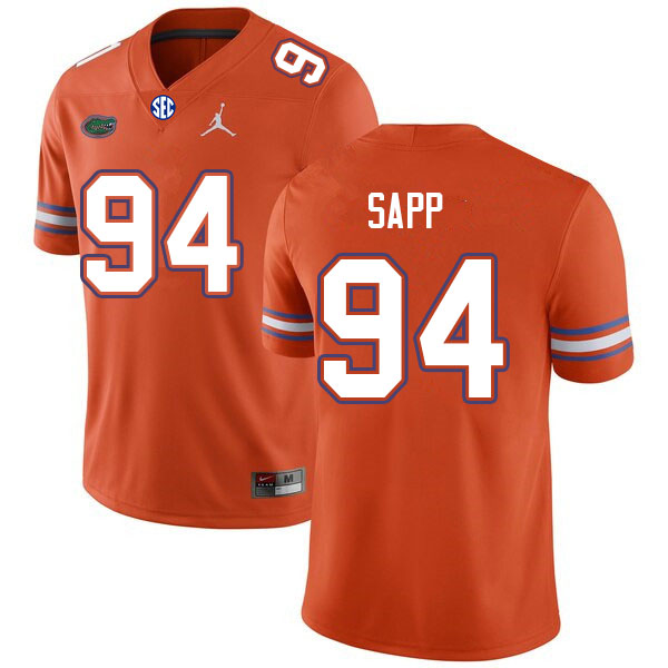 Men #94 Tyreak Sapp Florida Gators College Football Jerseys Sale-Orange